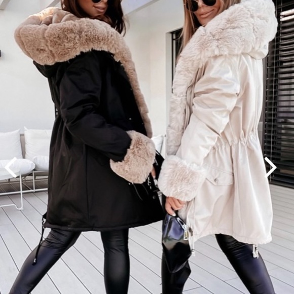 Winter jacket beige S - Picture 3 of 7